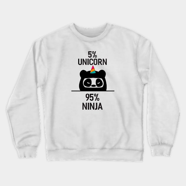 Panda Ninja Crewneck Sweatshirt by Dojaja